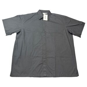 VTG Arjun Mens Black Short Sleeve Button Up Shirt 3X 100% Cotton NWOT